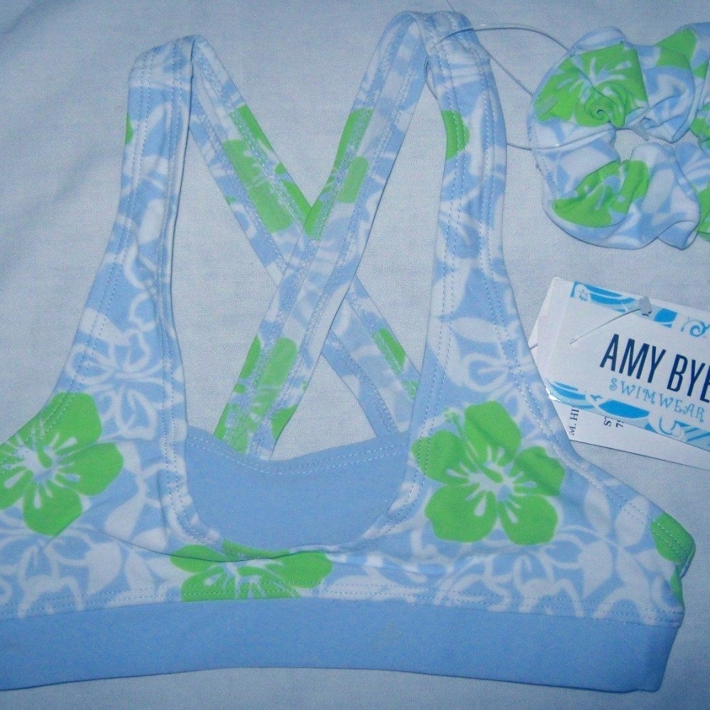 Floral Print Swimwear Top & Scrunchy
